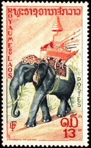 Laos #41-47, Complete Set(7), 1958, Animals, Hinged