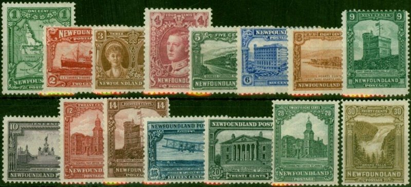 Newfoundland 1928 Set of 15 SG164-178 Fine & Fresh MM