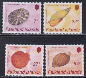 Falkland Islands # 437-440, Sea Shells, NH, 1/2 Cat.