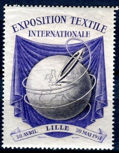 textile international exhibition cinderella poster stamp 1951 (3)