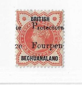 British Bechuanaland Sc #68 with shifted overprinted variety OG VGF