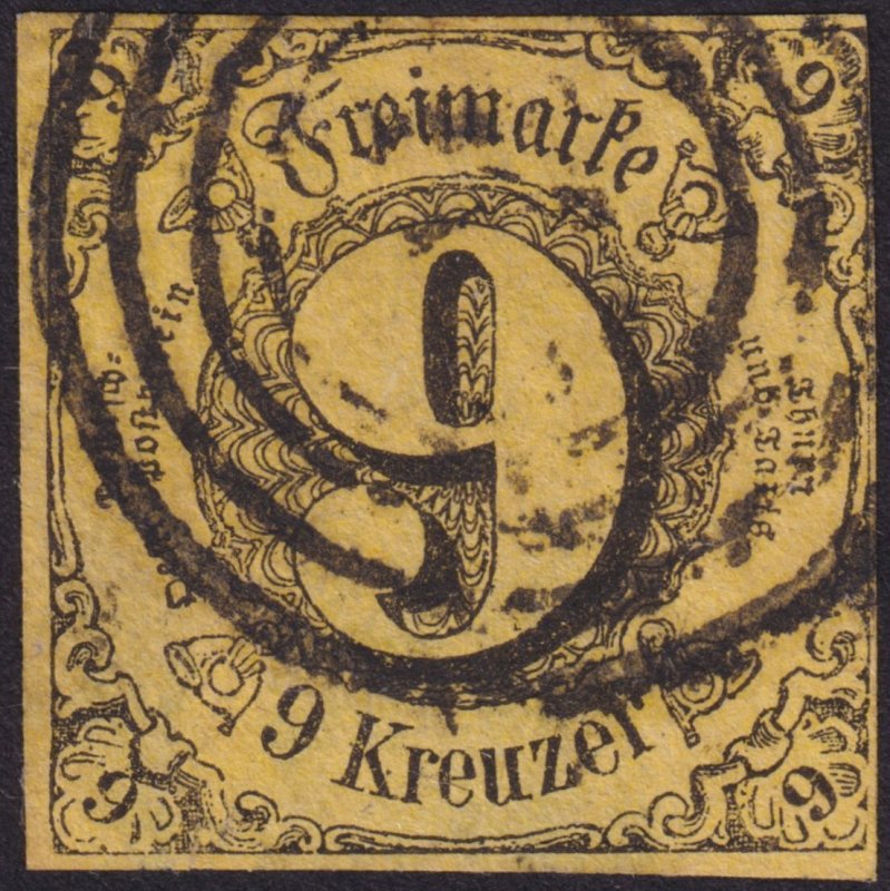German States - Thurn & Taxis: Southern District 1852-53 #42-46 Set of 5 vf-u