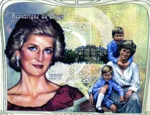 Niger 1997 Sc#965 Diana with William & Harry SS(1) Imperforated MNH