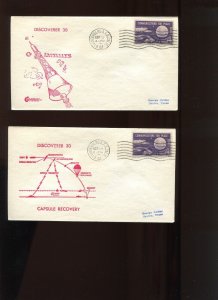 SEPTEMBER 12 + 14 1961 DISCOVERER 30 GOLDCRAFT  COVERS (LV 1049)