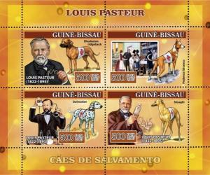 GUINEA BISSAU 2007 SHEET LOUIS PASTEUR RESCUE DOGS