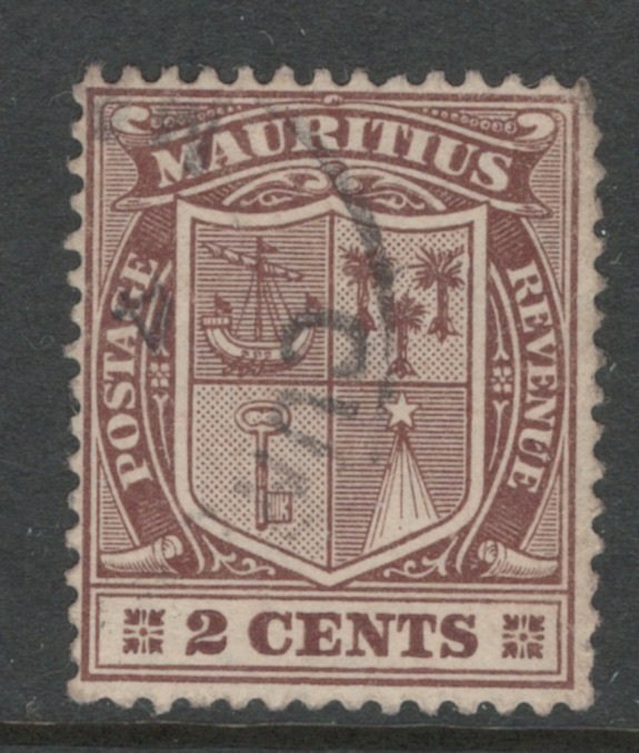 Mauritius 1910 Coat of Arms 2c Scott # 138 Used