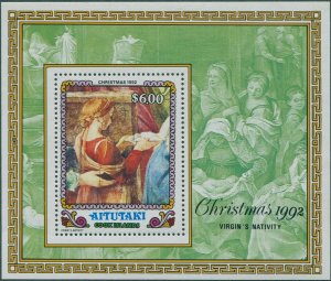 Aitutaki 1992 SG646 Christmas MS MNH