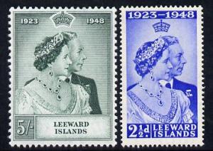 Leeward Islands 1949 KG6 Royal Silver Wedding set of 2 un...