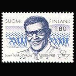 FINLAND 1988 - Scott# 766 Lauri Pihkala Set of 1 NH