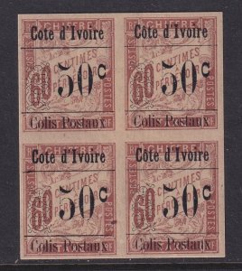 Ivory Coast, Scott Q8 var (Yvert CP6da), MNH blk, Roumet cert (Tropical OG)