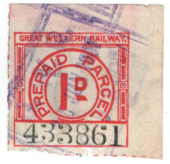 (I.B) Great Western Railway : Prepaid Parcel 1d