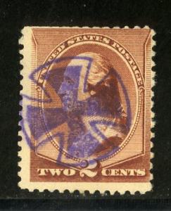 U.S. #210  USED FINE  BOLD PURPLE MALTESE CROSS CL   BIN $40.00