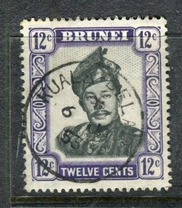 BRUNEI; 1950s early Sultan issue fine used 12c. value fine Postmark