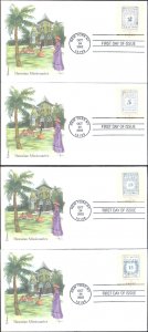 #3694 Hawaiian Missionaries Edken FDC Set