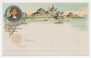 Postal stationery USA 1893 World s Columbian Exposition - The Fisheries Building