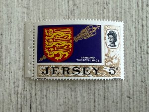 Jersey 12 MNH, 5p, Queen Elizabeth II and Arms of Jersey, 2024 SCV $0.25