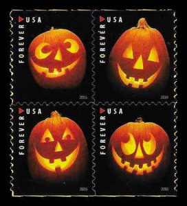 PCBstamps  US #5137/5140a Bk Block $1.88(4x{47c})Jack-O-Lanterns, MNH, (20)