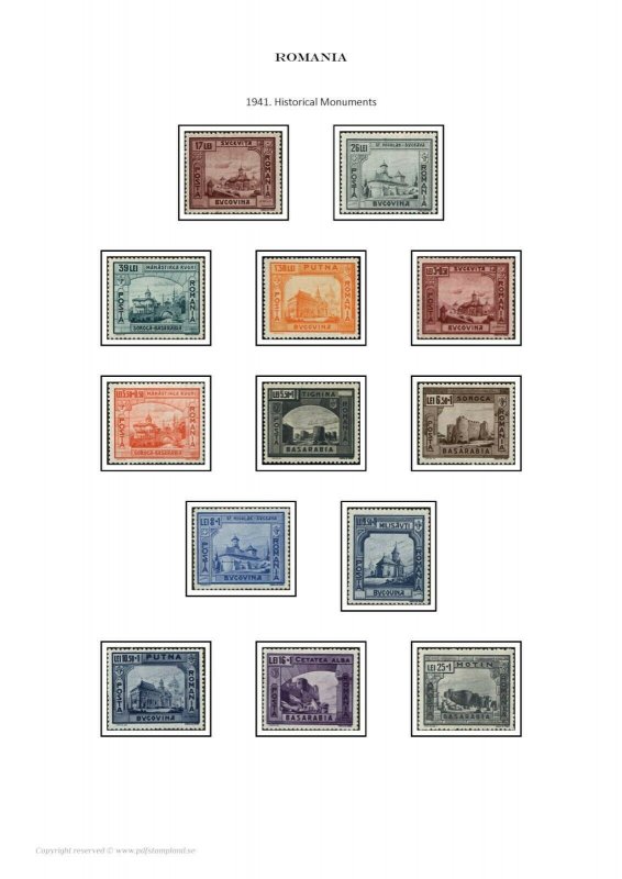 Romania 1858-1947 (without frames) PDF(DIGITAL) STAMP ALBUM PAGES 