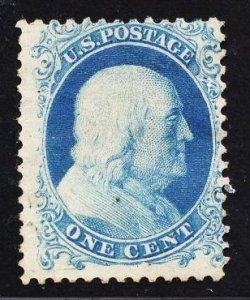 US Stamp #40 1 Cent Bright Blue Franklin MINT NGAI SCV $650