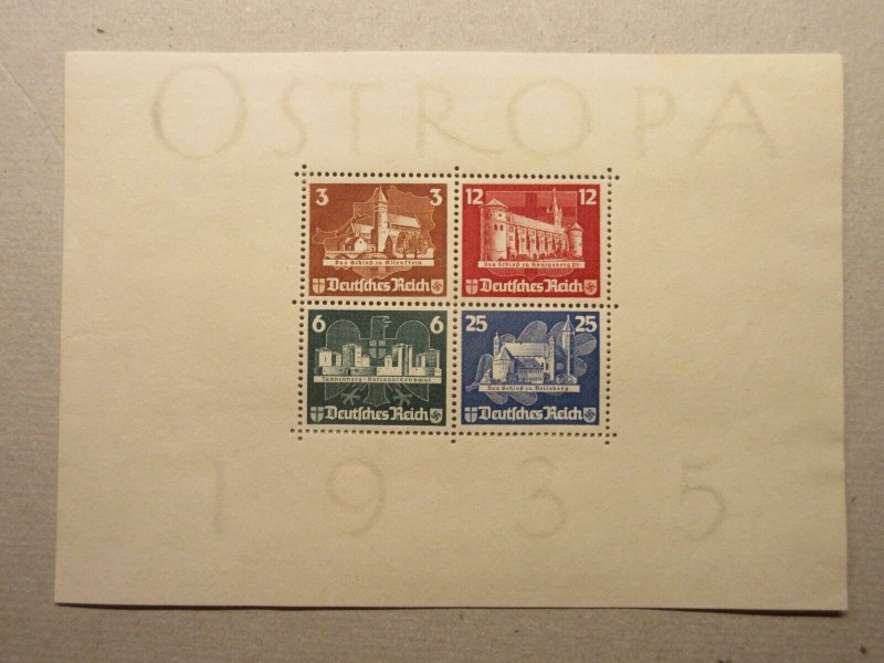 GERMANY Scott B68 SHEET, ACID GUM REMOVED, MINT NO GUM, Lot19, Cat $975