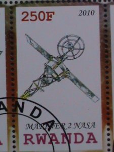 RWANDA-2010-WORLD FAMOUS SPACE CRAFTS- CTO S/S VF- WITH CLEAR  FANCY  CANCEL