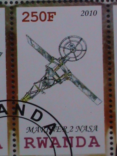 RWANDA-2010-WORLD FAMOUS SPACE CRAFTS- CTO S/S VF- WITH CLEAR  FANCY  CANCEL