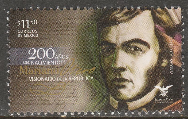 MEXICO 3077, MARIANO OTERO, BIRTH ANNIVERSARY.MINT, NH. VF.