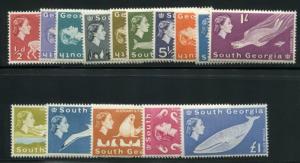 SOUTH GEORGIA 1-15 MINT HINGED ( NO #16)