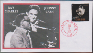 2013 Johnny Cash Stamp OOAK UO First Day Cover FDC JC3 03