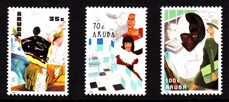 Aruba MNH Scott #67-#69 Set of 3 Working Women: Taking care of others, housew...