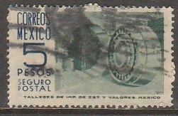 MEXICO G13, $5P 1950 Definitive 1st Printing wmk 279 USED. F-VF. (751)