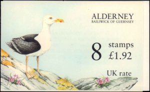 Alderney #82b, Complete Booklet, 1994-1995, Birds, Never Hinged