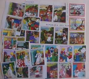 PARAGUAY FAIRY TALES 33 DIFF MINT LH