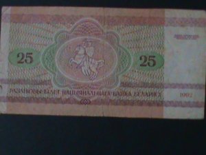 ​BELARUS-1992- NATIONAL BANK-25 RUBEL-CIRULATED NOTE-VF WE SHIP TO WORLDWIDE