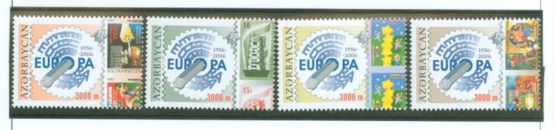 Azerbaijan #804-807  Single (Complete Set) (Europa) (Stamps On Stamps)