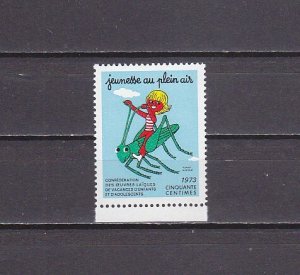 France, 1973 Issue. Grasshopper label. ^