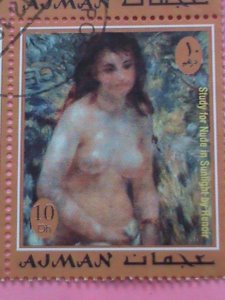 AJMAN STAMP-1972 WORLD FAMOUS NUDE ART CTO -MNH STAMP SHEET -RARE VERY RARE