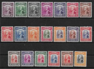 SARAWAK SG106/25 1934 DEFINITIVE SET NO 1941 VALS MTD MINT