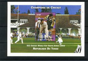 Chad 2002 ICC CRICKET Wasim Akram s/s perforated mnh.vf