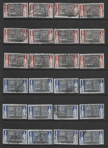 Italy 602-3 used cpl. set wholesale lot of 12 sets, f-vf 2022 CV $156.00