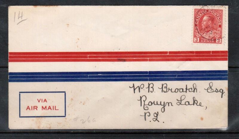 Canada #CL5 Very Fine Used On Cover With Lovely First Flight Cancel