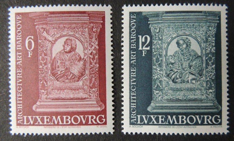 Luxembourg 1977 baroque art 2 values MNH 