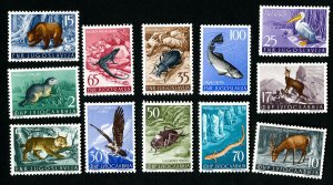 Yugoslavia Stamps # 398-409 XF OG LH Catalog Value $125.00