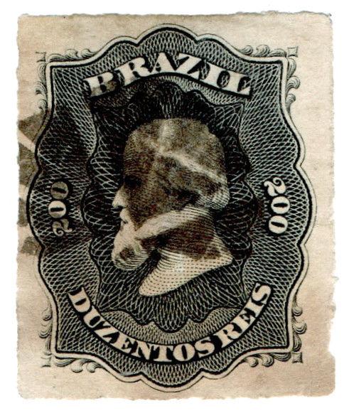 (I.B) Brazil Postal : Definitive Head 200r (imperforate)