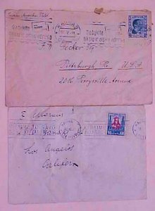 LITHUANIA   KAUNAS TO USA 1931,1938 ONE WITH KYBARTAI B/S