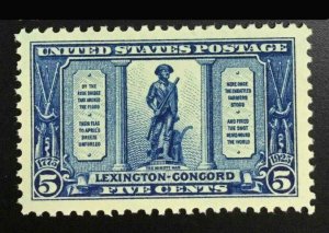 MOMEN: US STAMPS #619 5c MINT OG NH XF+ LOT #74988-3*