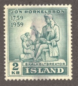 Iceland Scott 317 UH - 1959 Jon Thorkelsson Teaching - SCV $0.70