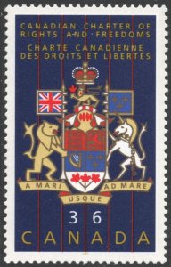 Canada SC#1133 36¢ Anniversary: Canadian Charter of Rights & Freedoms (1987) MNH