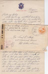 1945, APO 72 (Philippines) to Port Arthur, TX, Letter Enclosed (M2851)