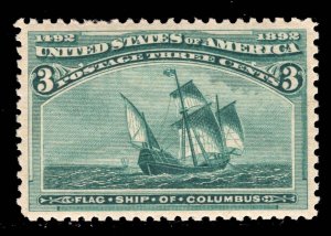 MOMEN: US STAMPS #232 MINT OG NH PSE GRADED CERT XF-SUP 95 LOT #89353